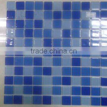 Hot sale mixed blue crystal glass premium mosaics