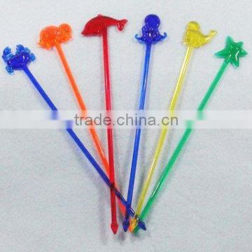 Marine animal swizzle stick / muddler / plastic marine animal stirrer / drink stirrer