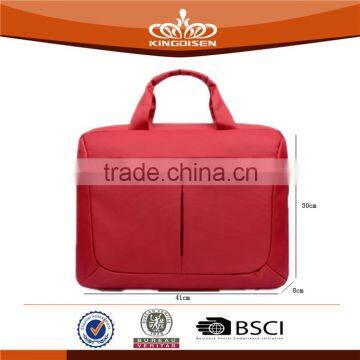 Fashion red 420D jacquard fabric lady laptop bag