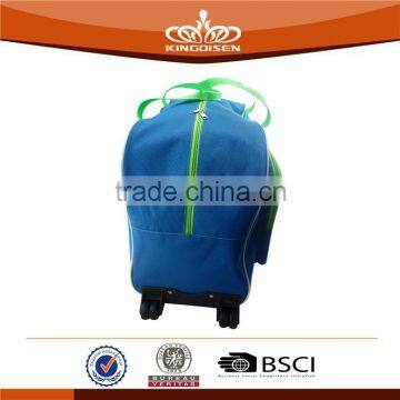 Solid Blue 600D Trolley Travle Bag photo-3