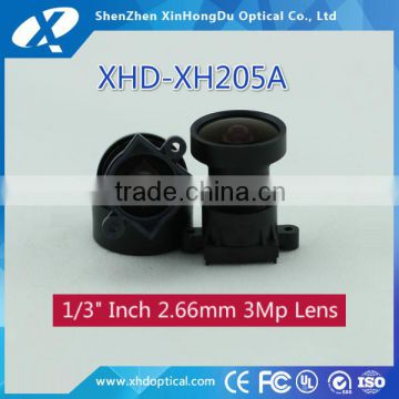 2.66mm Board Lens 120 degree undistorted surveillance camera lens wide-angle lens