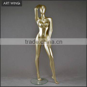 full-body fashion female display flower black fiberglass mannequin