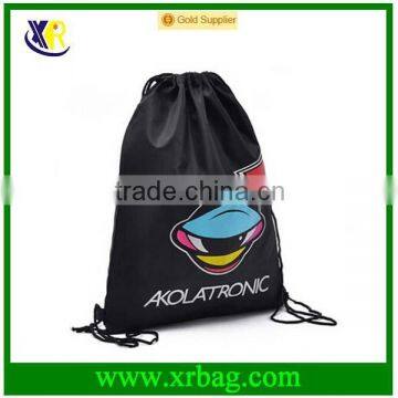 Custom cheap polyester drawstring bag backpack