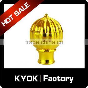 KYOK prefessional manufacturer plastic curtain finials,hollow plastic curtain finials with low price