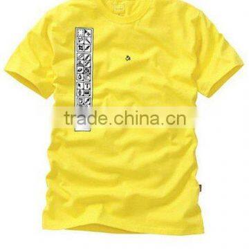 yellow cheap peinting 100% cotton t-shirts for kids