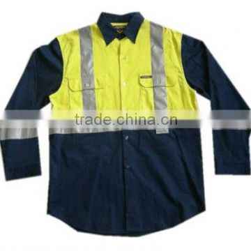 100% Cotton Drill Shirt with 3M Tape Long Sleeve