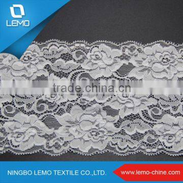 French Tricot Lace Fabric Nylon Cotton lace trim