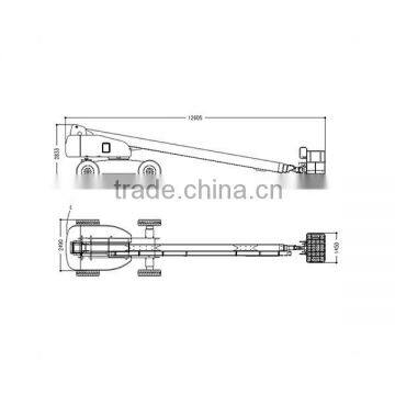 28M Mobile Telescopic Boom Lifts,self-propelled Telescopic Lifting Equipment,diesel Mobile Telescopic Hydraulic Lift photo-2