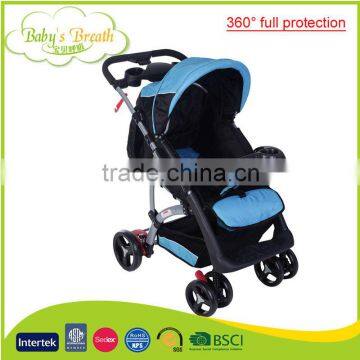 BS-46A 360 full protection softtextile baby buggy strollers 3 in1 with 5-point safety belt