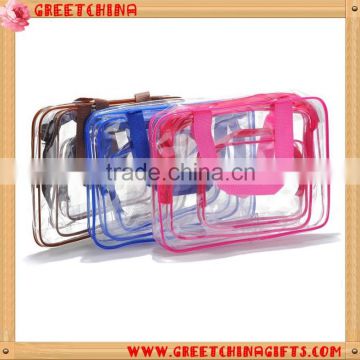 Cheap waterproof transparent PVC cosmetic bag for promotion