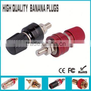 large nickel plated steel binding post for female banana plug jack