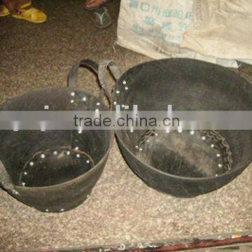 recycled rubber bucket,tire bucket,flexible bucket,Firewood basket,REACH