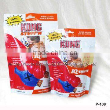 stand up dog food bag with zipper