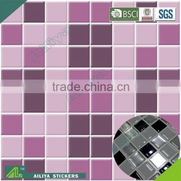 BSCI factory audit eco-friendly UV printing crystal custom kitchen tile wall stickers