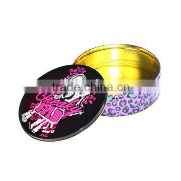 Round Food packaging tin box for cookies