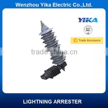 Wenzhou Yika 24KV Metal Oxide Gapless Arrester Polymeric Arresters Silicone Surge Arrestors