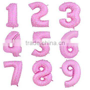 16 '' number balloons pink number foil balloon Wedding &Party Decorate globos