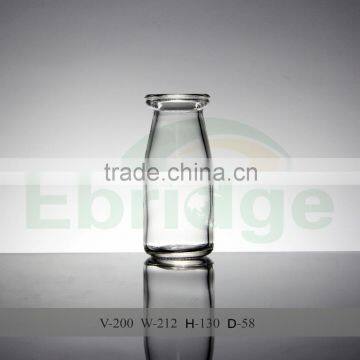 200ml cork top empty fresh milk glass bottles