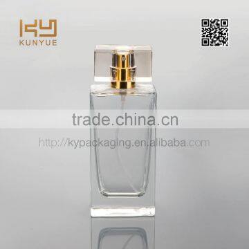 customized 50ml transparent glass perfume bottle