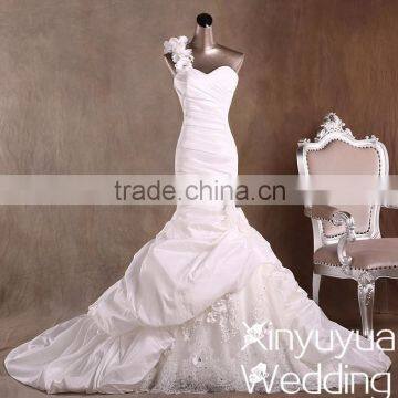 Xinyuyuan Real Sample Mermaid one shoulder wedding dress CYW-011