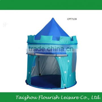 Blue Cartoon Castle Toy Play Tent For Kids With Sliver Coating