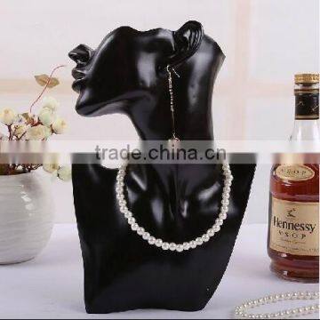 Black head Mannequin Necklace Pendant & Earring Display Stand Jewelry Bust Figurine AFELLO