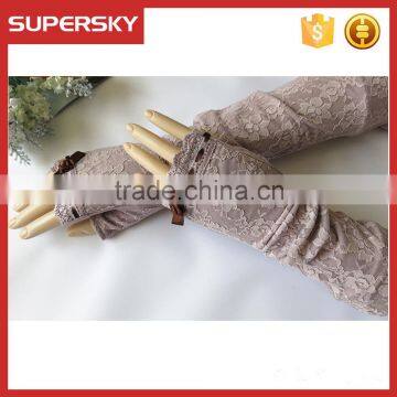 V-380 Wedding Fingerless Mesh Lace Wedding Dressing Bridal Glove Protection Sun Block Daily Gloves photo-5