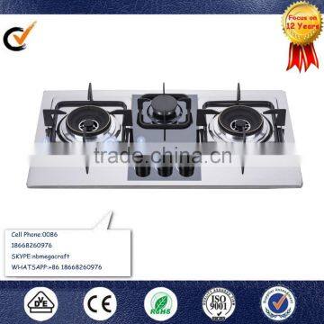 201/304 Stainless Steel Panel of Built-in3 Burners Gas Cooktops /Gas Stove Panel/Built-in Gas Cooker Panel