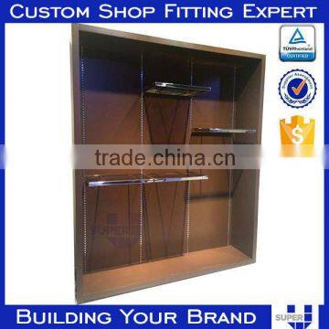 Wall Mounted Shelf Wooden Display Cabinet for Retail Garment Shop photo-5