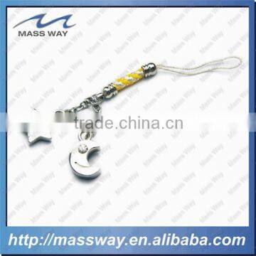 Fashion 3D Flower l Brass Gold Custom Meta Mobile Phone Strap photo-3