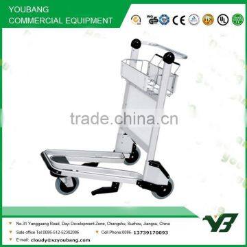 Hot sell 3 wheels aluminum alloy airport trolley with brake (YB-AT01)