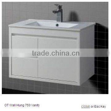 Modern E1 Grade MDF White Commercial Bathroom Cabinet Vanity