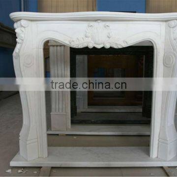 white marble fireplace mantel