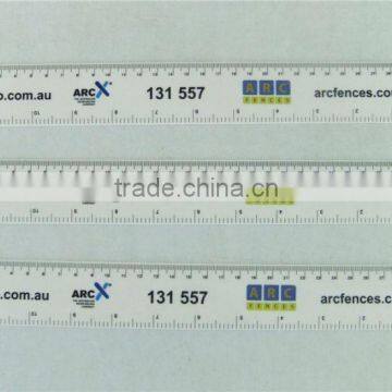 High Quality Plastic ruler OEM logo design colorful printing plastic ruler 32 cm size