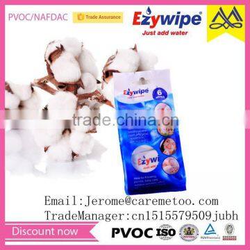 Ezywipe compressed magic mini towel/coin compressed tissue