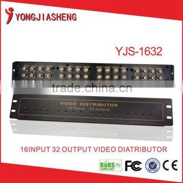 Video Distributor for CCTV System BNC Connector Video Splitter 16 in 32 out