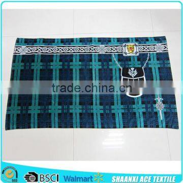 100% Cotton Velour Printing Scottish Plaid Pareo Beach Towel Customer Design Plaid Cotton Pareo photo-2