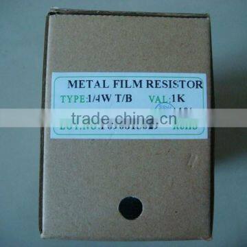 Metal film resistors 1/4w, 1/2w