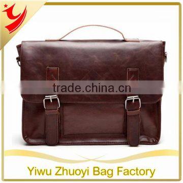 Vintage PU Leather Briefcase, Shoulder Business Laptop Bag, Messenger Bags photo-2