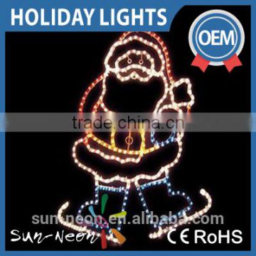 New Products 2016 Led Rope 2d Outdoor Santa Claus Christmas Decoration Motif Light