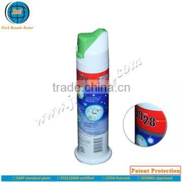 Wholesale plastic airless pump tube for toothpaste by GMP standard plant with super offset printing and Patent Protection