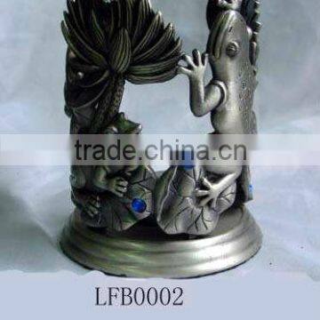 charming pewter with glass cup Candle holder LFB0112b