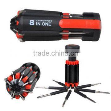 8-in-1 LED Lights Slotted Phillips Screwdriver Craftsman Repair Tools Set Kit