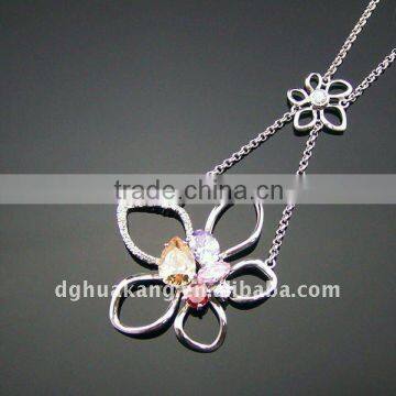 Ladies' Zinc Alloy Neckalce with rhinestones HY09169