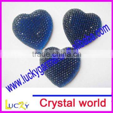 2011 new style full rhinestone resin heart shape crystal