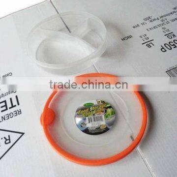3 sections Round plastic food container with divider