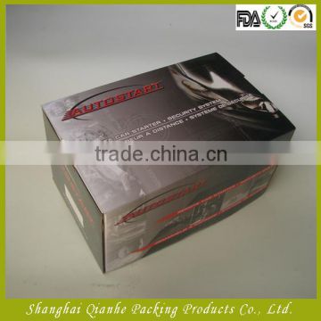 black corrugated shipping boxes