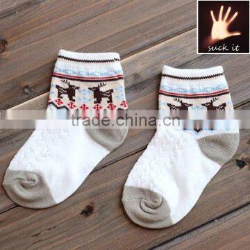 Autumn or winter deer mesh cartoon cotton sock for girl or boy children socks