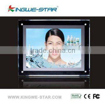 Magnetic LED elevator advertising frames