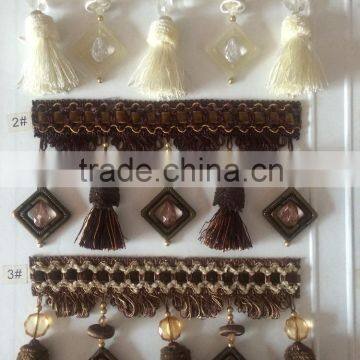 [YZLACE] Tassels Lace curtains Wholesale 10054